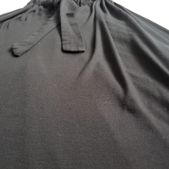 Black Dress with Front Tie Sleeveless Wide Strap Long Top - Picture 8 of 11